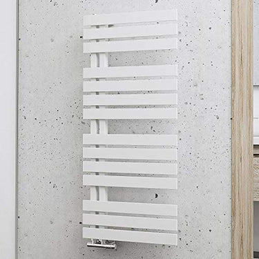 Schulte H02410650 04 Badheizkörper Breda, 106 x 50 cm, 477 Watt Leistung, Anschluss unten, alpinweiß, Heizkörper mit Handtuchhalter-Funktion im Sale